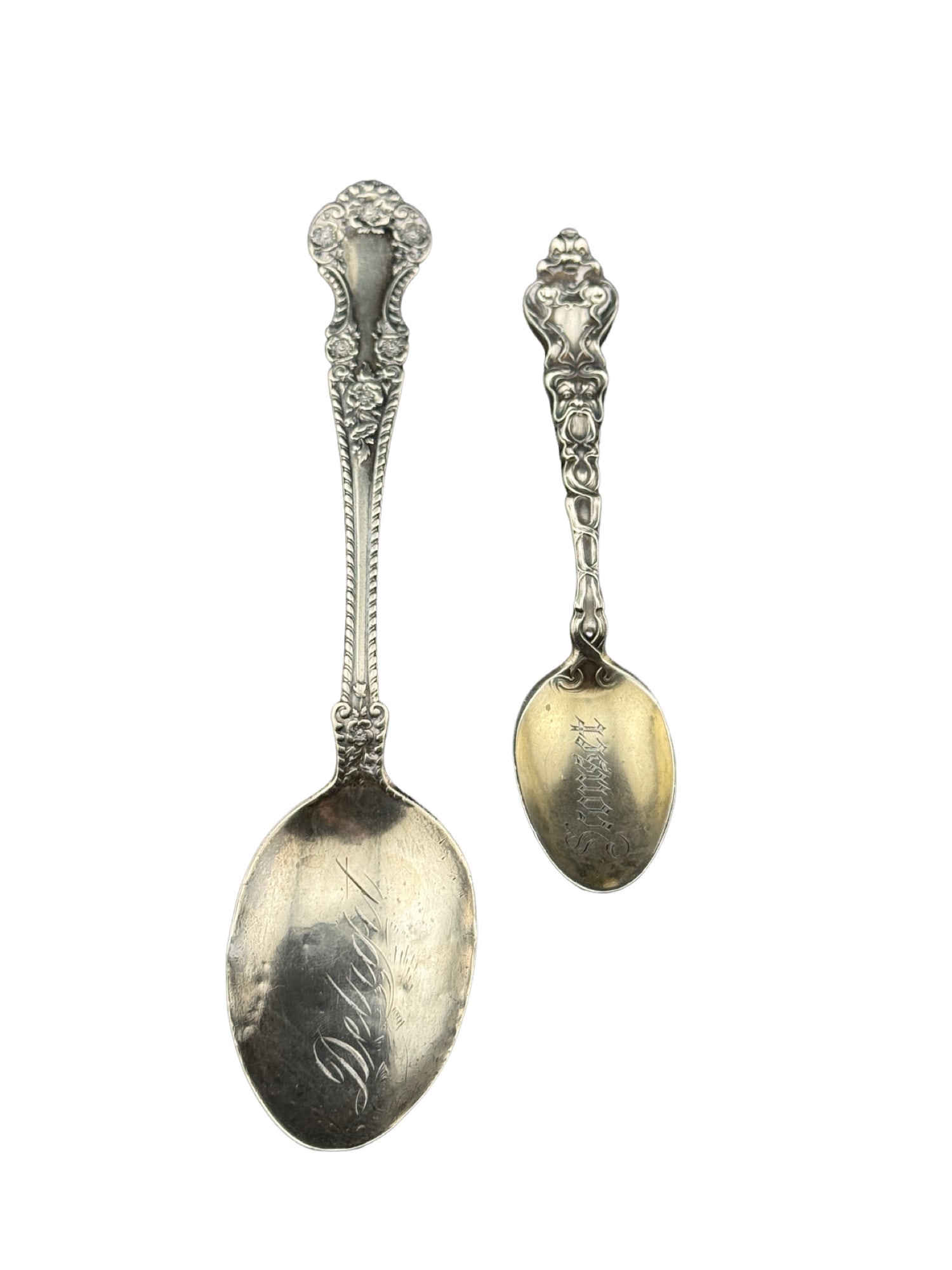 Gorham and Unger Bros Sterling Silver Souvenir Spoons - Sconset and Detroit: PLEASE READ: in house shipping within the US If you win this item, please select self arranged for in house shipping when paying invoice Gorham and Unger Bros Sterling Silver Souvenir Spoons - Sconset