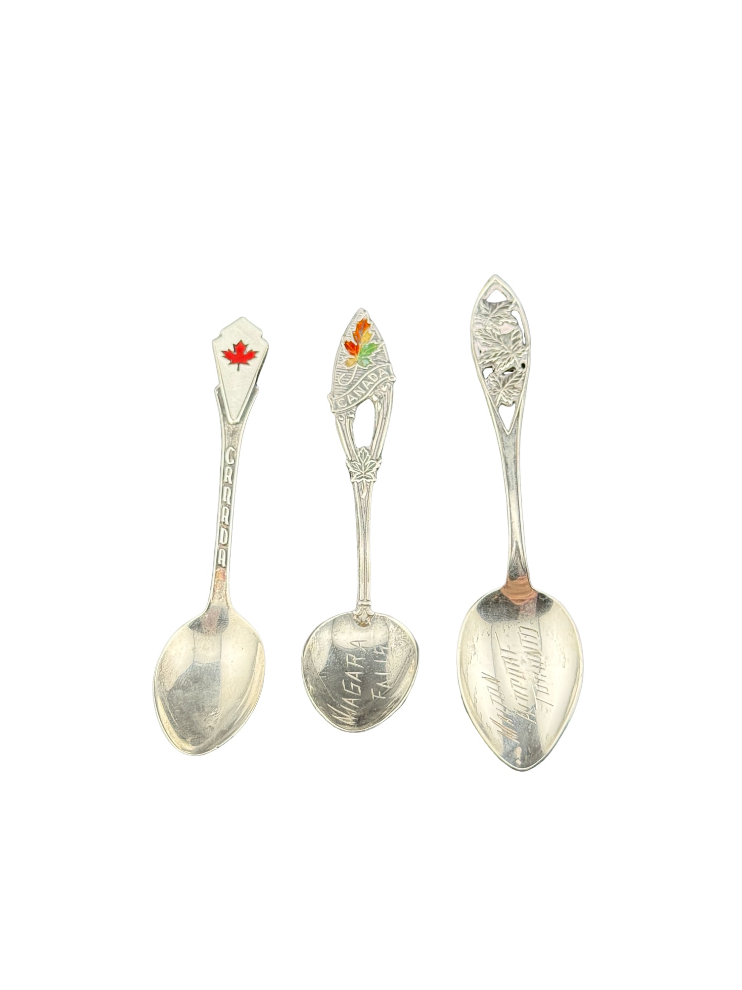 Breadner Sterling Silver Canadian Souvenir Spoons: PLEASE READ: in house shipping within the US If you win this item, please select self arranged for in house shipping when paying invoice Breadner Sterling Silver Canadian Souvenir Spoons all about 4" 