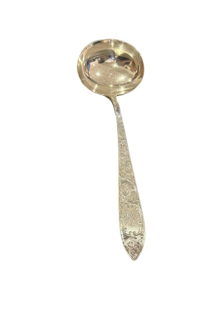 Large Sterling Silver Schofield Serving Spoon Ladle - Lorraine Pattern (1 of 4)