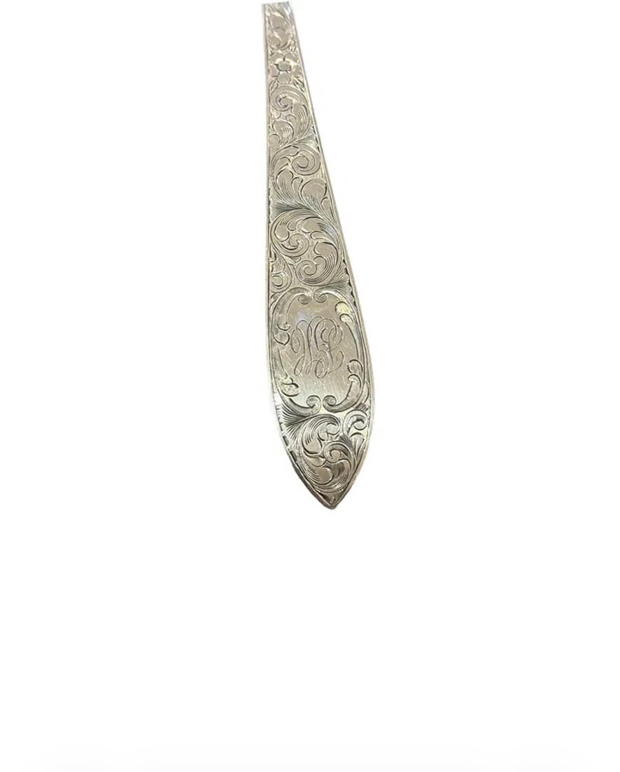 Large Sterling Silver Schofield Serving Spoon Ladle - Lorraine Pattern - 3