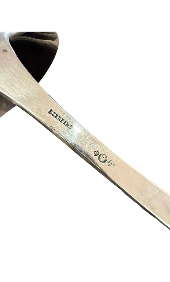 Large Sterling Silver Schofield Serving Spoon Ladle - Lorraine Pattern - 4