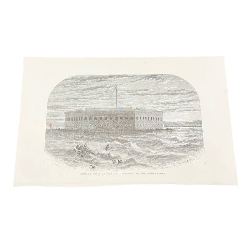 Sunset View of Fort Sumter Before Bombardment-Charleston (1 of 2)