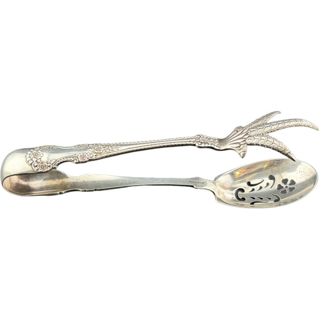 Rare Gorham Sterling Silver Davis and Freeman Ice Serving Tongs: PLEASE READ: in house shipping within the US If you win this item, please select self arranged for in house shipping when paying invoice. 6.5" x 2.0" 70.6g From the Charleston Estate of Charlie Priole