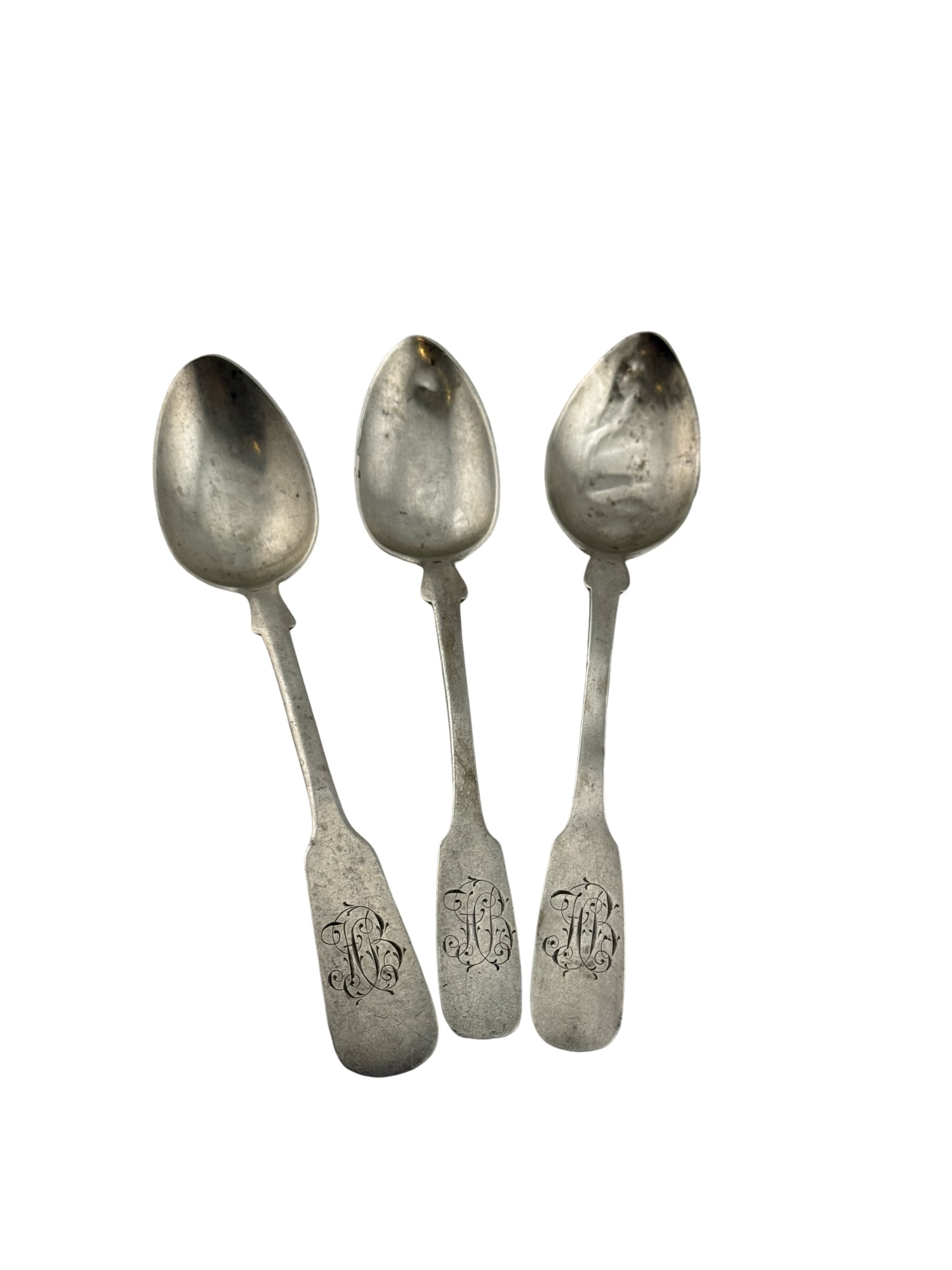 800 Coin Silver R. Wiese Juwelier Monogrammed Spoons - Set of 3: PLEASE READ: In house shipping within the US. If you win this item, please select self arranged for in house shipping when paying invoice 800 Coin Silver R. Wiese Juwelier Monogrammed Spoons - Set of