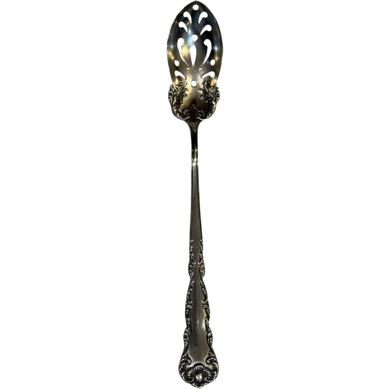 Whiting Sterling Silver Neapolitan Pattern Olive Spoon: PLEASE READ: In house shipping within the US. If you win this item, please select self arranged for in house shipping when paying invoice 6.5" 17 grams