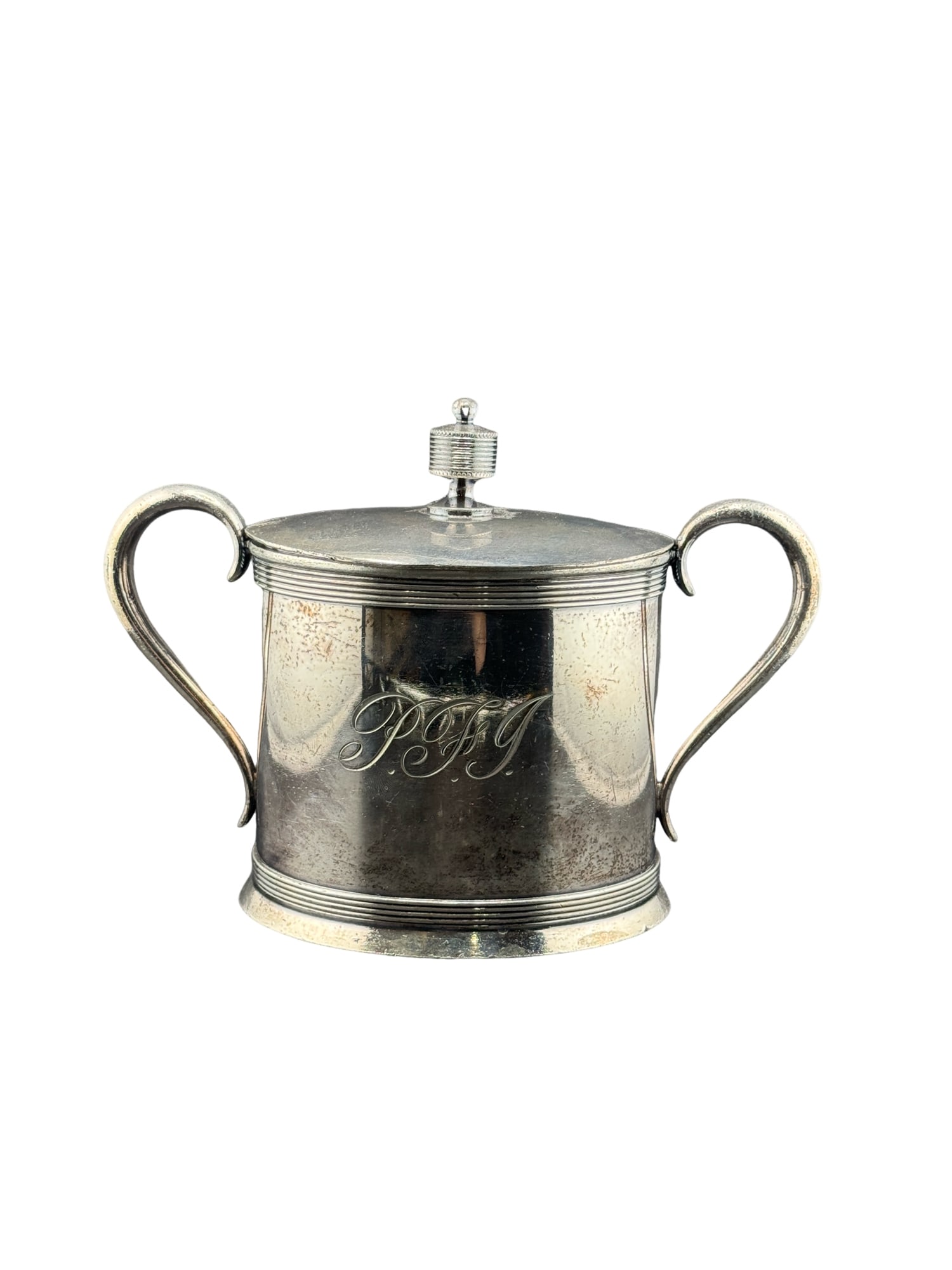 Meriden Britannia Silver Monogrammed Lidded Pot (1 of 4)
