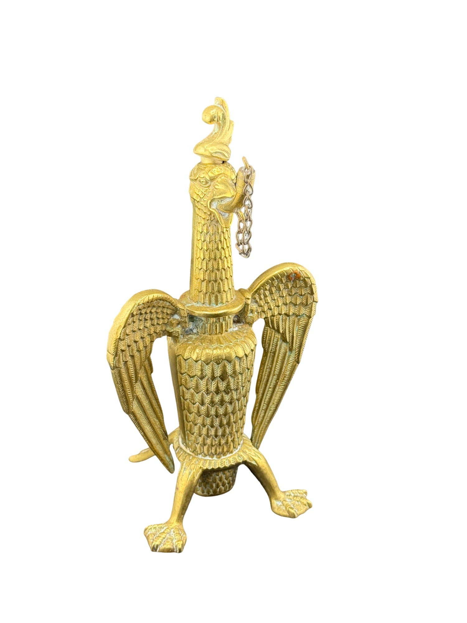 Vintage Figural Bronze Eagle Cigar Lighter: PLEASE READ: in house shipping within the US If you win this item, please select self arranged for in house shipping when paying invoice. Figural Bronze Eagle Cigar Lighter 8"H From the Charleston Est