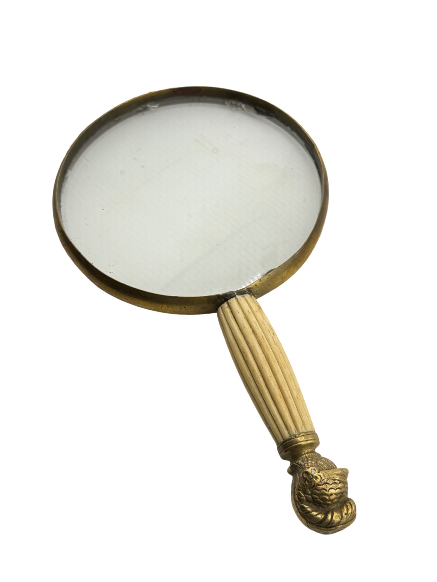 Antique Brass Magnifying Glass with Civil War Era Bone Sword Handle ?: PLEASE READ: in house shipping within the US If you win this item, please select self arranged for in house shipping when paying invoice Antique Brass Magnifying Glass with Civil War Era Bone Handle 1