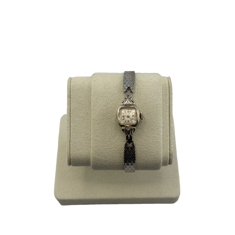 Vintage 14K Gold Wittnauer Ladies Watch: PLEASE READ: in house shipping within the US If you win this item, please select self arranged for in house shipping when paying invoice 14K face and 10K gold filled band bracelet size 6.75" weight: 1
