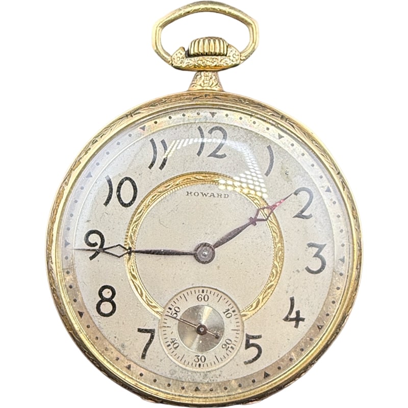Vintage E. Howard Watch Co. Boston Pocket Watch: PLEASE READ: in house shipping within the US If you win this item, please select self arranged for in house shipping when paying invoice 2.5" x 1.75"