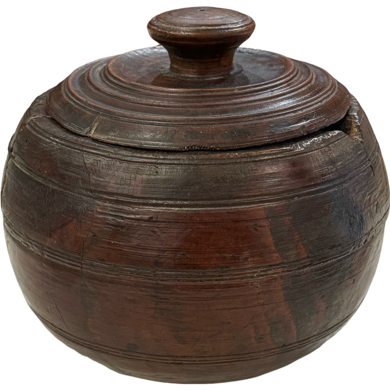 Antique Wooden Treen Tobacco Jar (1 of 6)