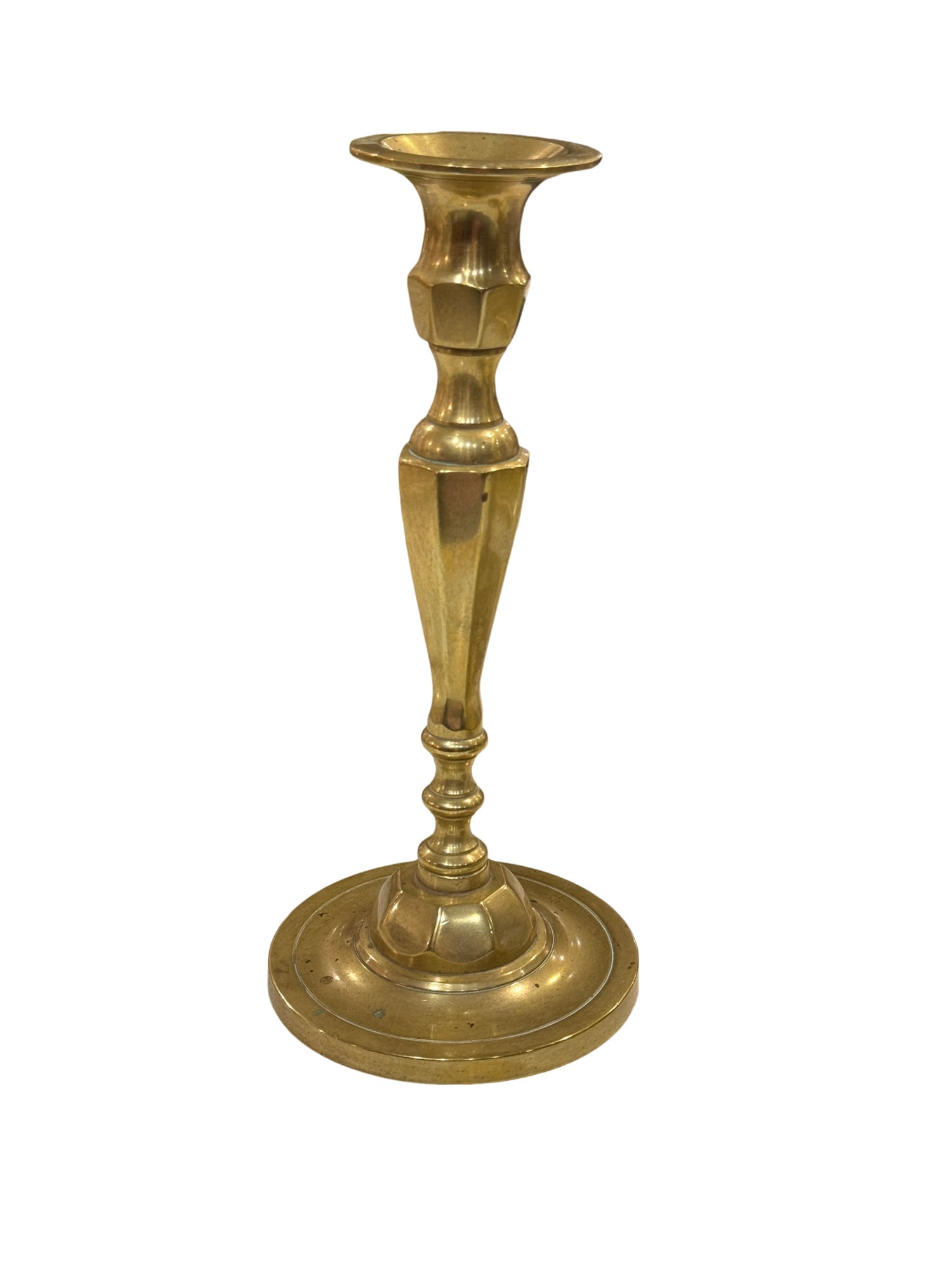 Antique Solid Brass Candlestick Holders - 2