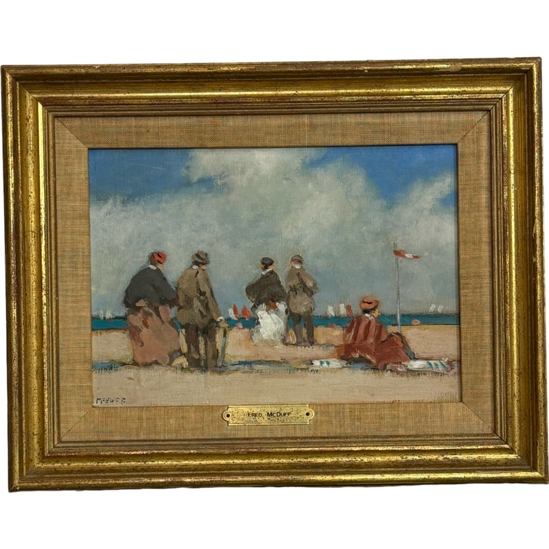 Frederick McDuff - Original Beach Scene Signed and Framed (1 of 4)