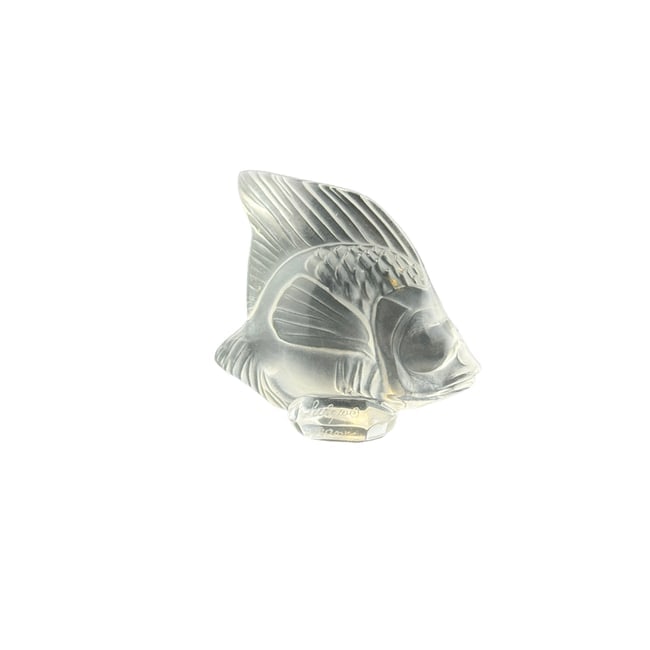 Lalique Crystal Fish Figurine: PLEASE READ: in house shipping within the US If you win this item, please select self arranged for in house shipping when paying invoice 1.75"H x 2.5