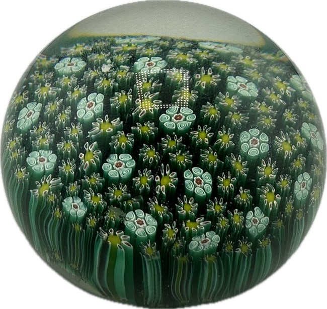 Signed Millefiori Vintage Murano Paperweight: PLEASE READ: in house shipping within the US If you win this item, please select self arranged for in house shipping when paying invoice Made in Italy Signed Millefiori Vintage Murano Large Paperweigh