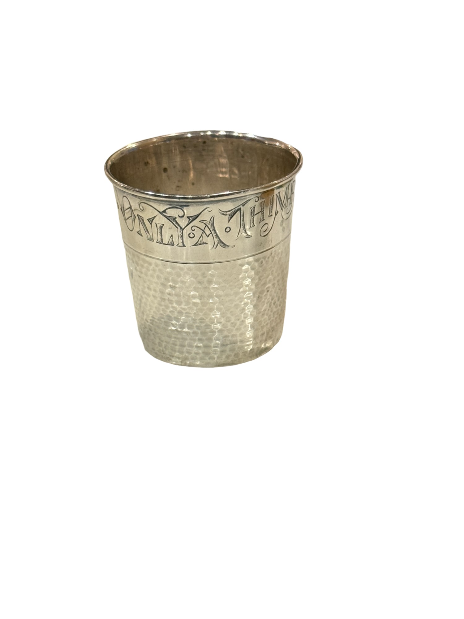 Webster Sterling Silver "Only a Thimble Full" Shot Cup (1 of 5)