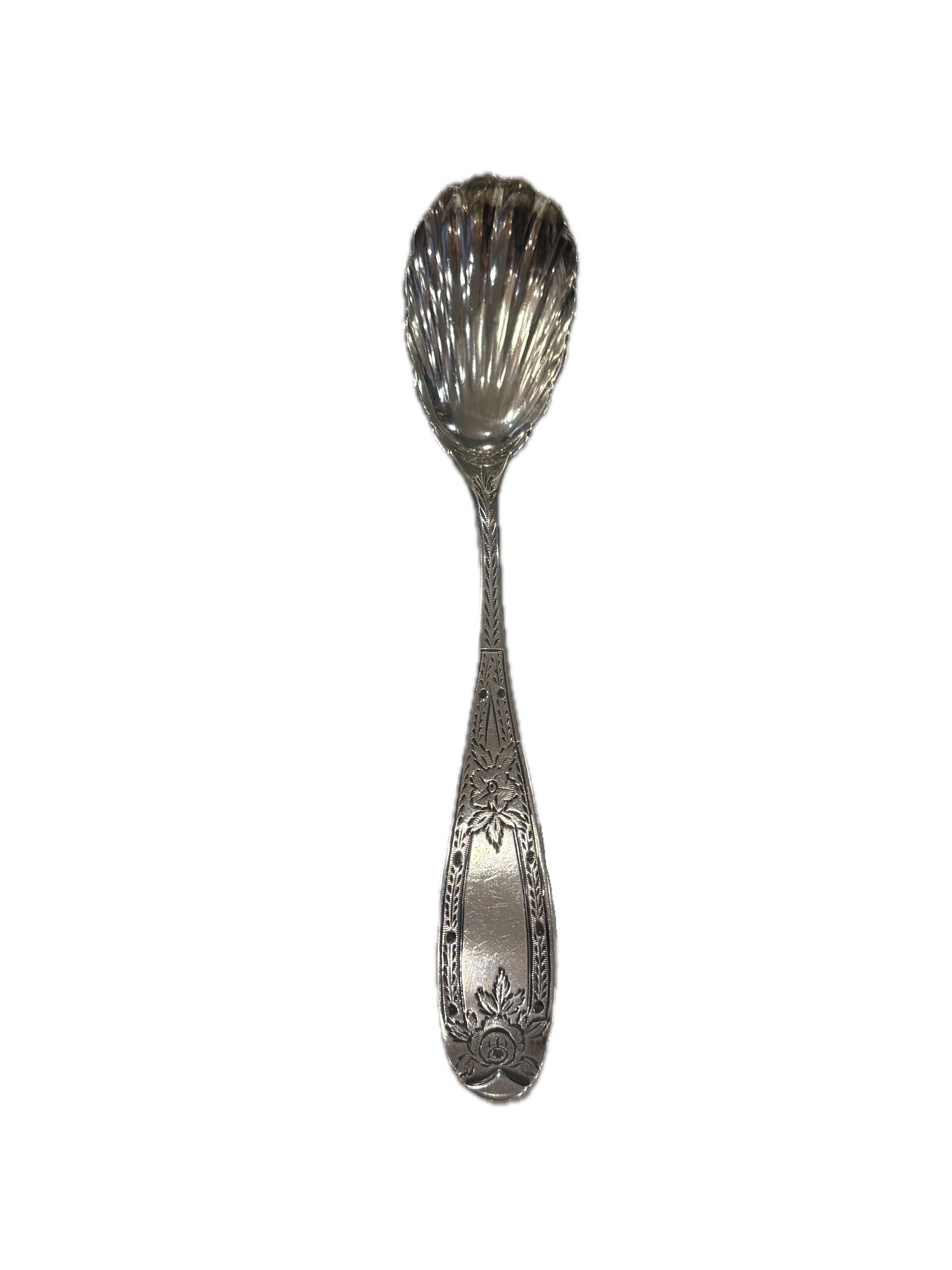 Coin Silver Sugar Shell Spoon By G.D Keller - Maryland Silversmith (1 of 4)