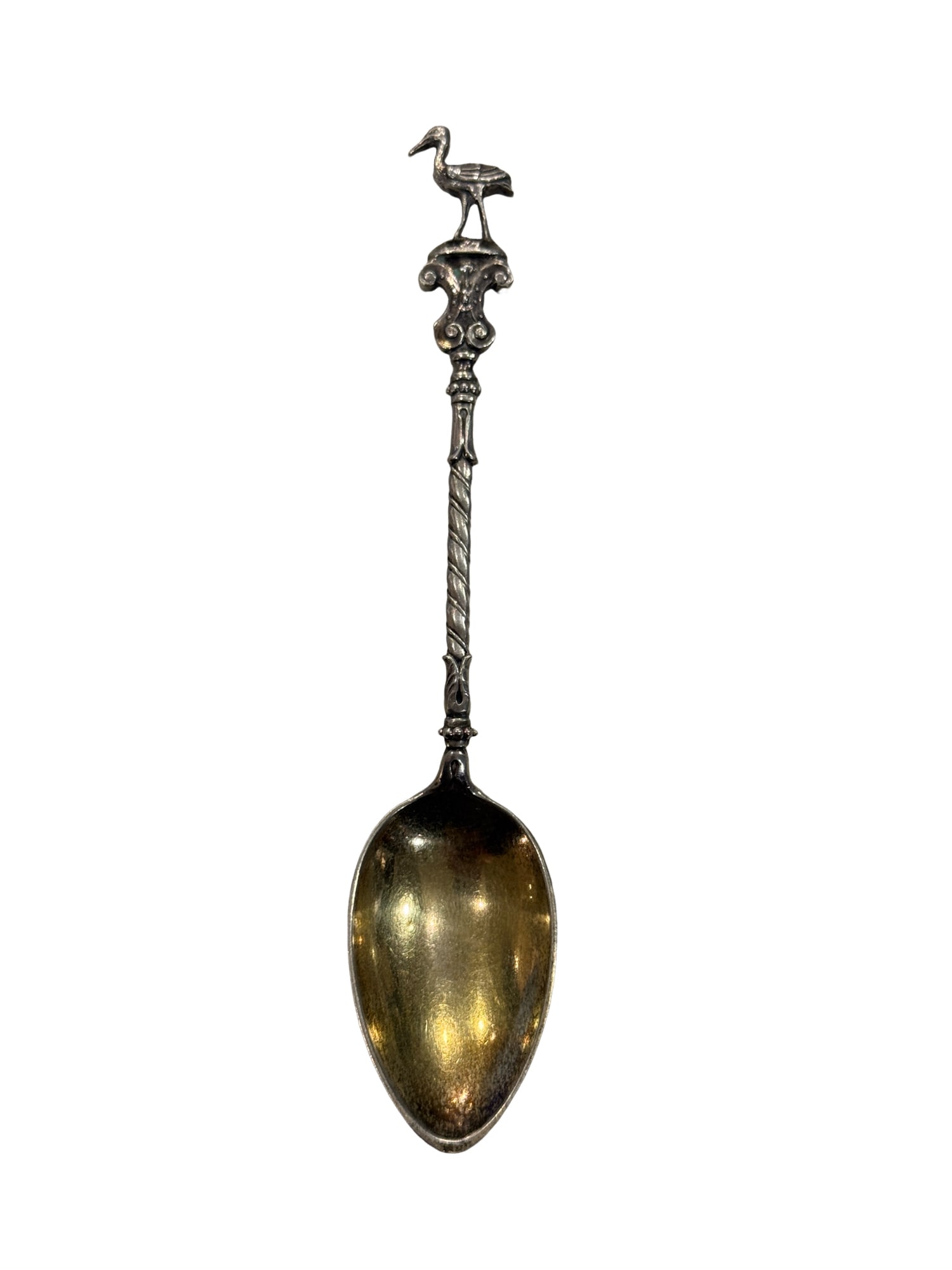 Alfred Roesner Coin Silver Monogrammed Souvenir Spoon with Bird Detail: PLEASE READ: in house shipping within the US If you win this item, please select self arranged for in house shipping when paying invoice. Alfred Roesner Coin Silver Monogrammed Souvenir Spoon with
