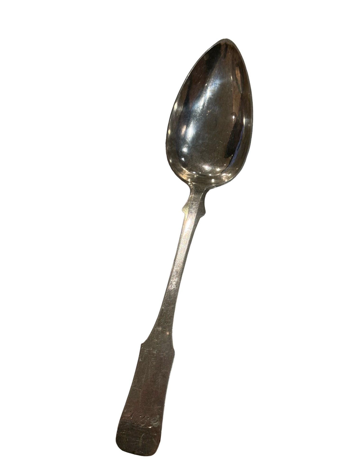 Russian? Monogrammed Coin Silver Spoon - Marked WN 84% (1 of 4)