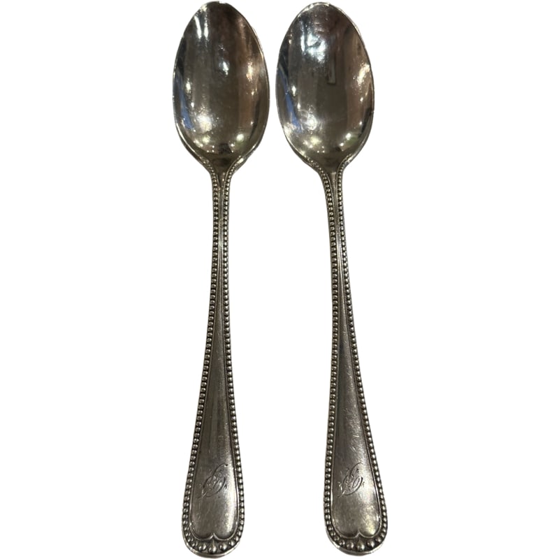 Pair of Gorham Sterling Silver Tea Spoons - Newcastle Pattern (1 of 3)