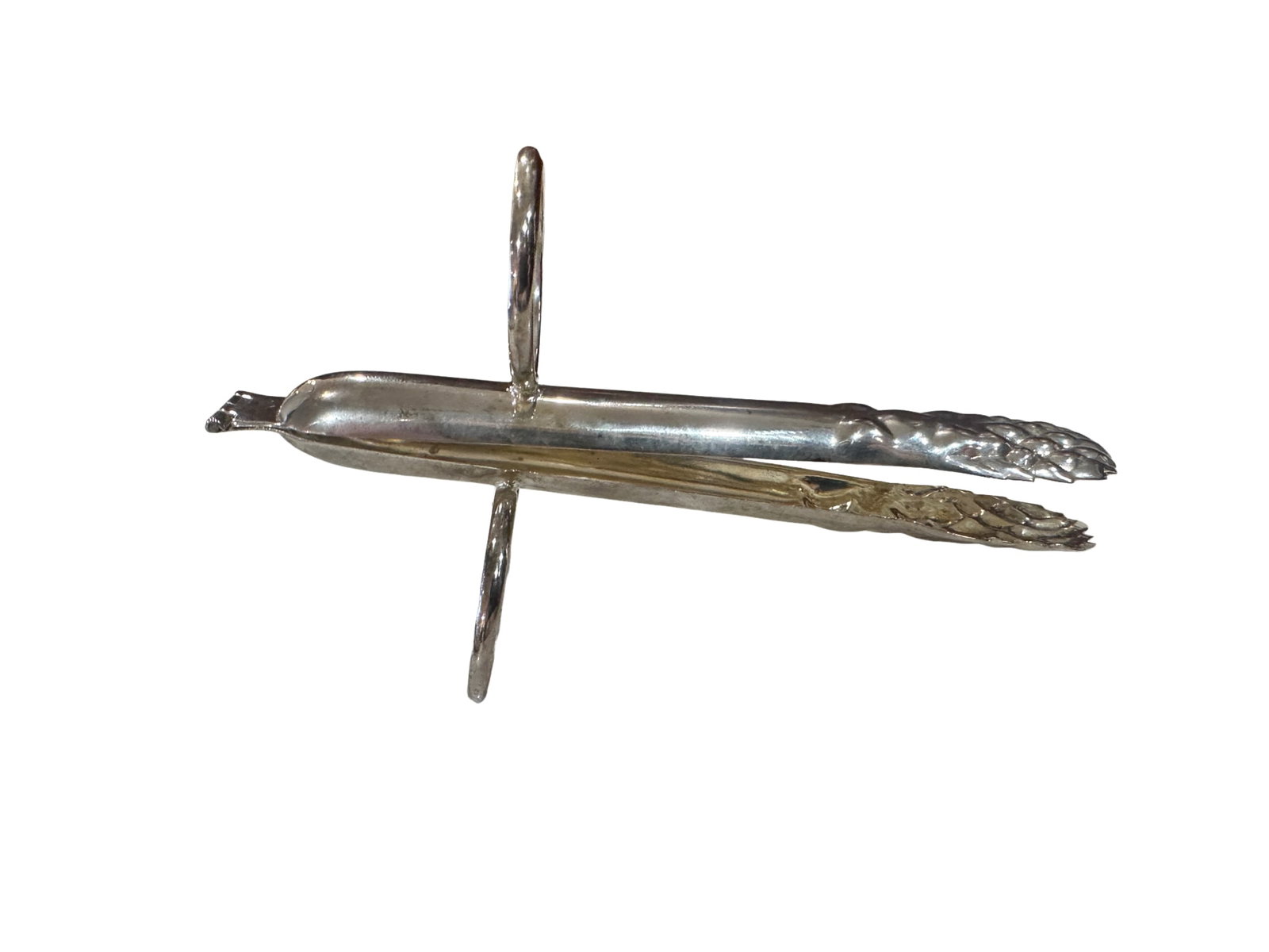 Silver Plated Asparagus Tongs In the Style of Christofle: PLEASE READ:In house shipping within the US.If you win this item, please select self arranged for in house shipping when paying invoice Silver-Plated Asparagus Tongs in the Style of Christofle Unmarke