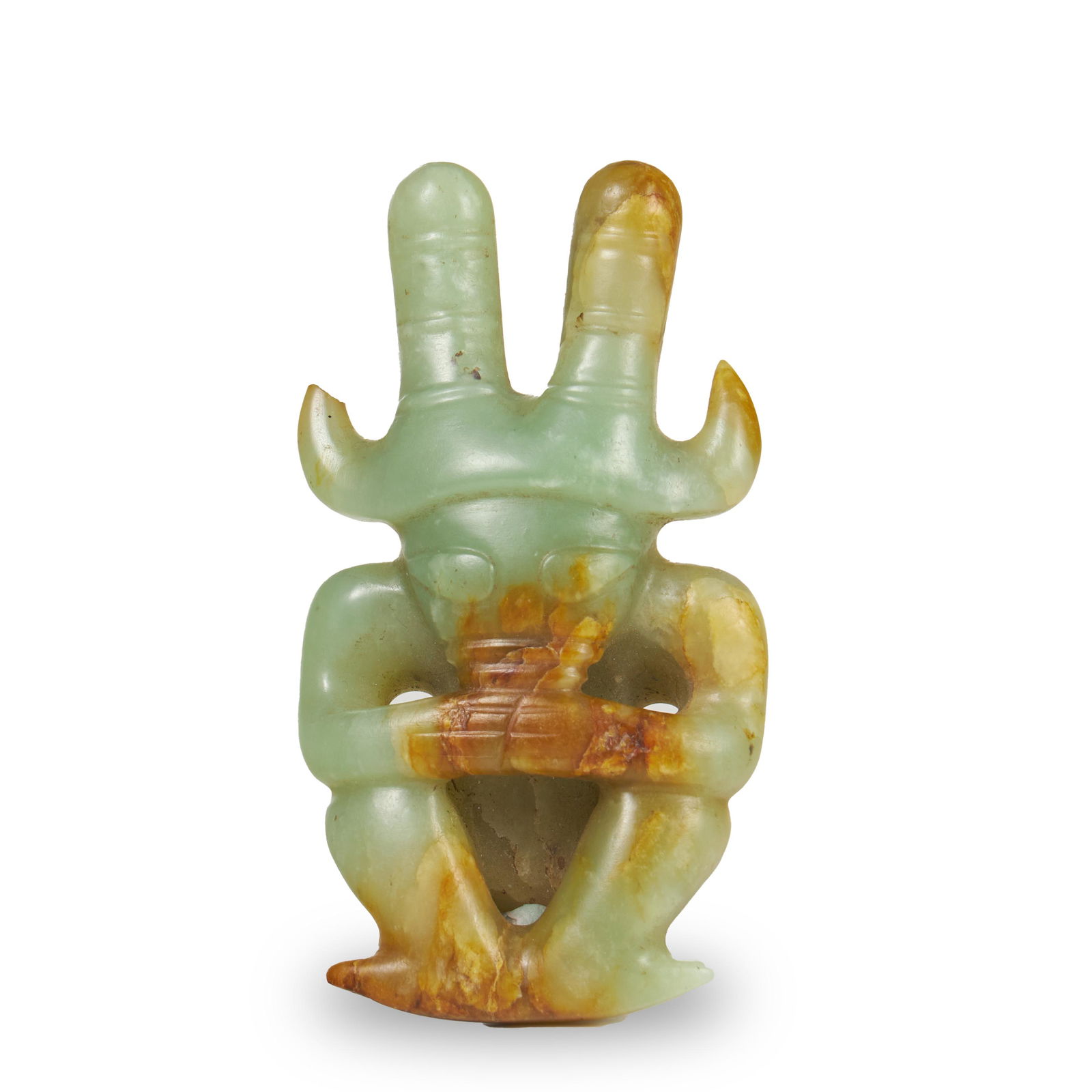 ANCIENT CHINESE CARVED JADE "BEAST" PENDANT (1 of 7)