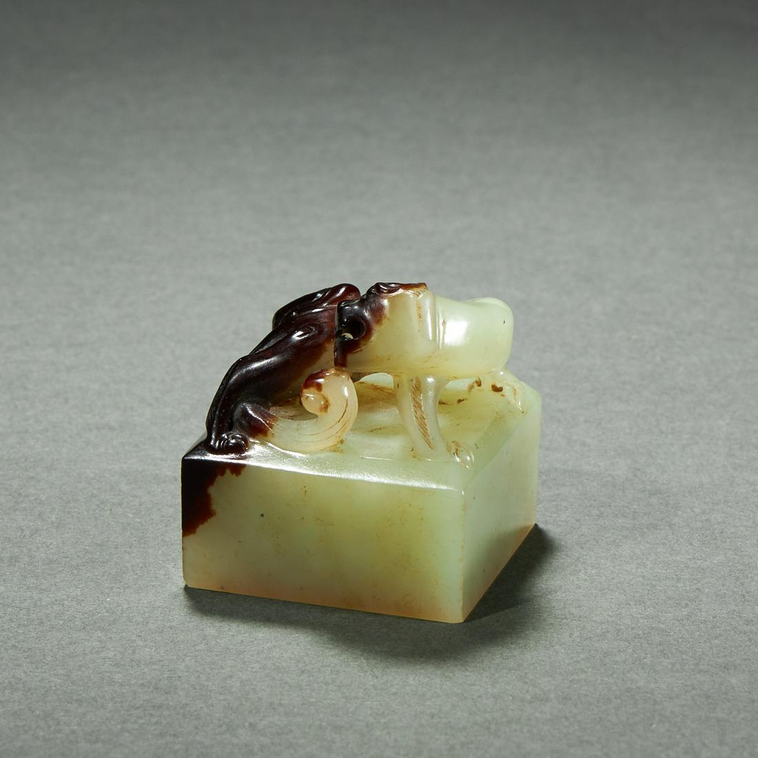 Hetian Jade "Beast Button" Seal (1 of 4)