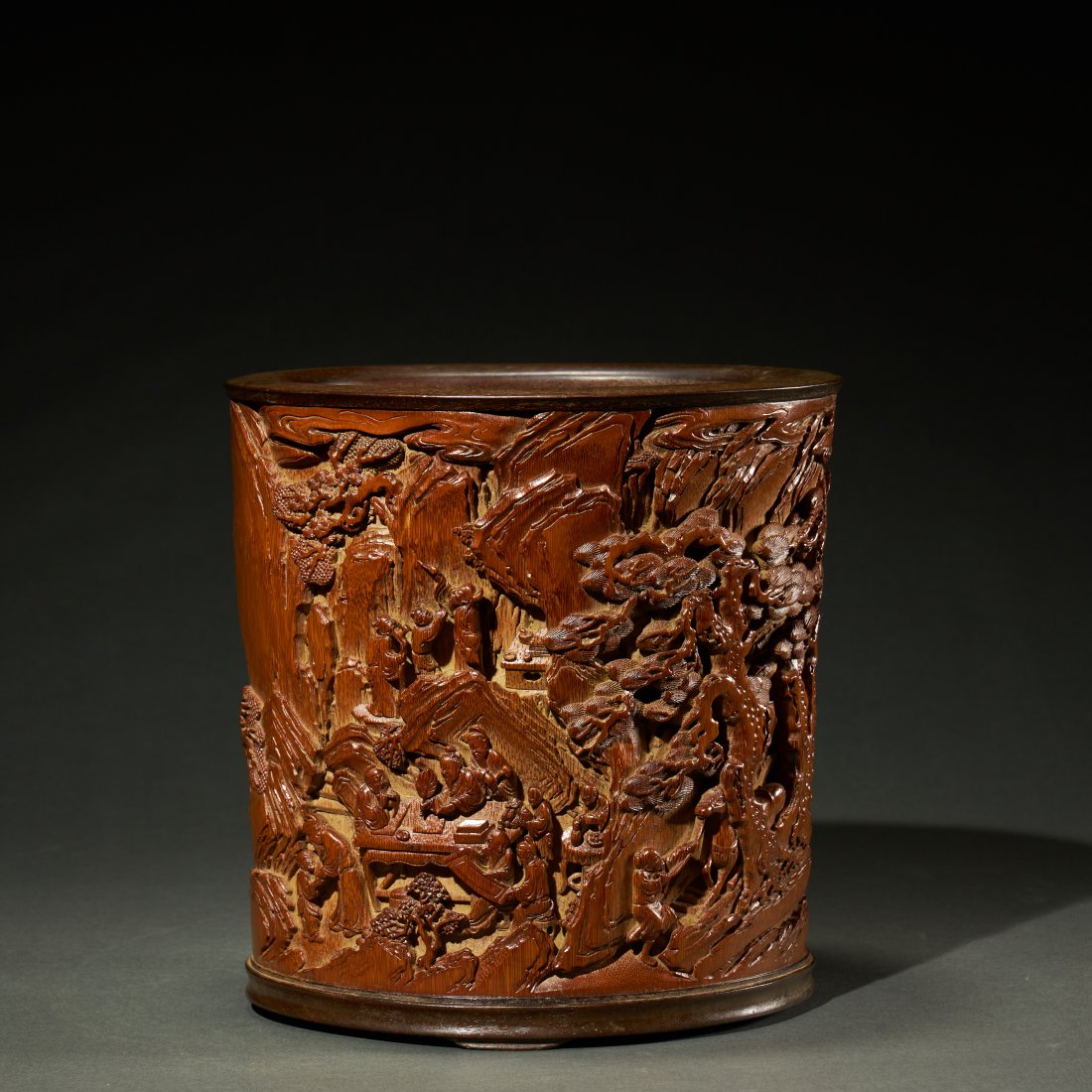 Bamboo carving character pen holder (1 of 8)