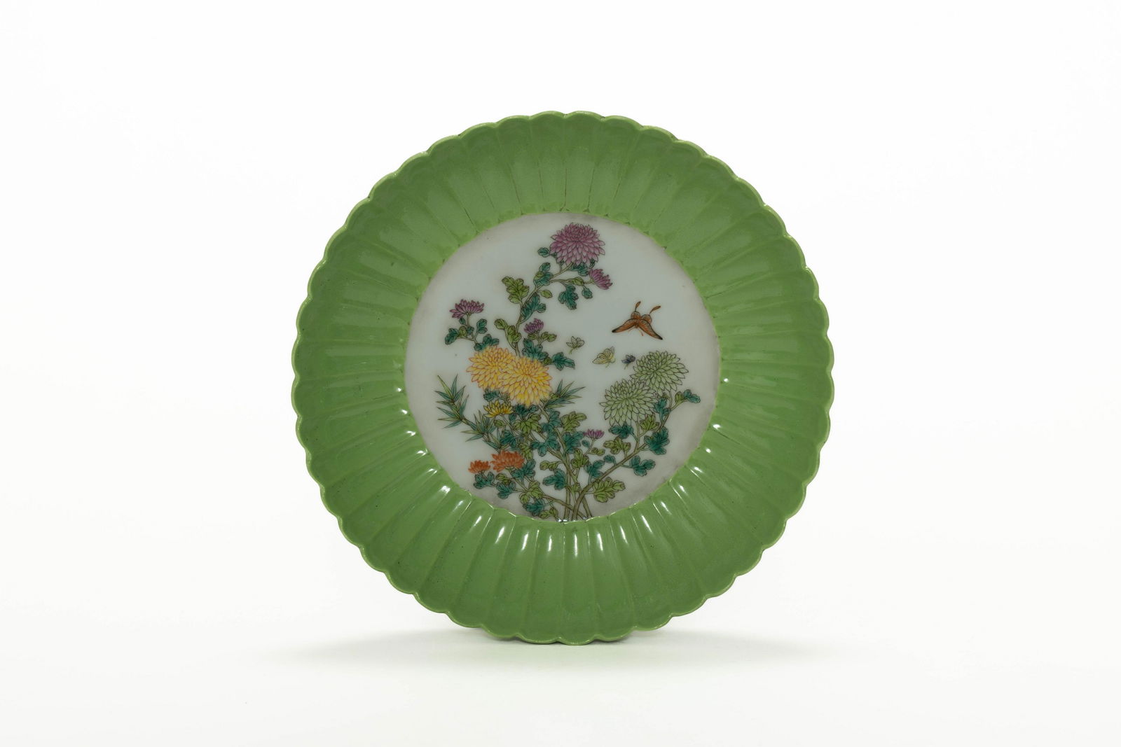 GREEN GLAZED PORCELAIN PLATE (1 of 5)