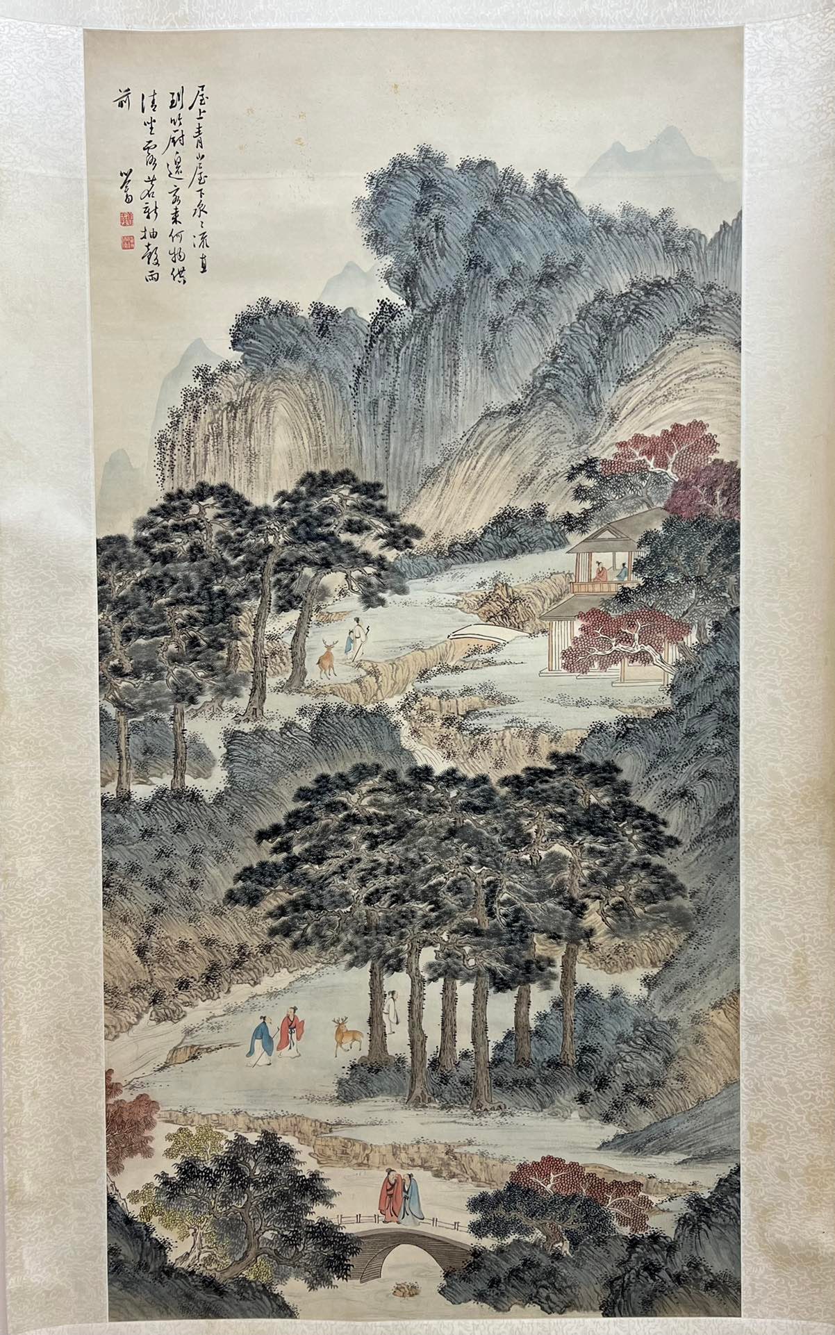 "LANDSCAPE" SIGNED BY PU RU: 64X128CM