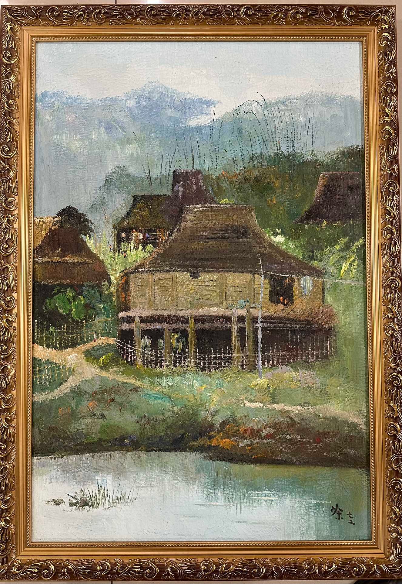 WU GUANZHONG OIL PAINTING: 60X90cm