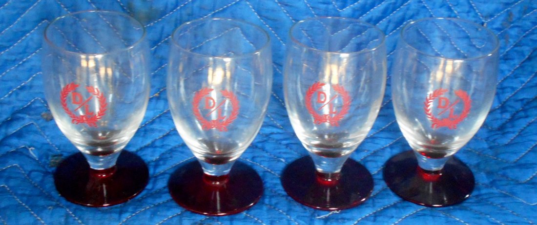 Ruby Footed Glasses: D/L ruby footed glasses, see photos, shipping or pick up in Sumrall.