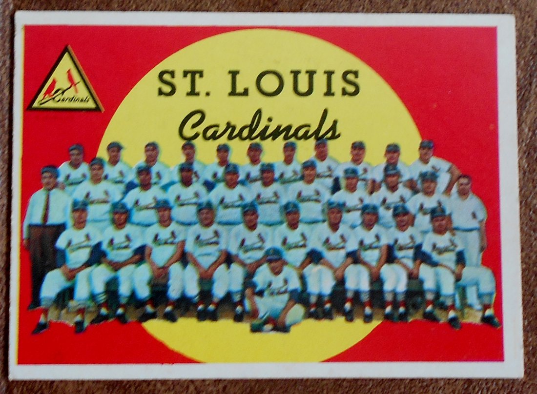 1959 Topps St. Loius Cardinals: Team card, #223, see photos.