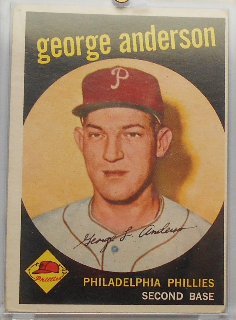 1959 Topps George Anderson: Rookie, #338, see photos.