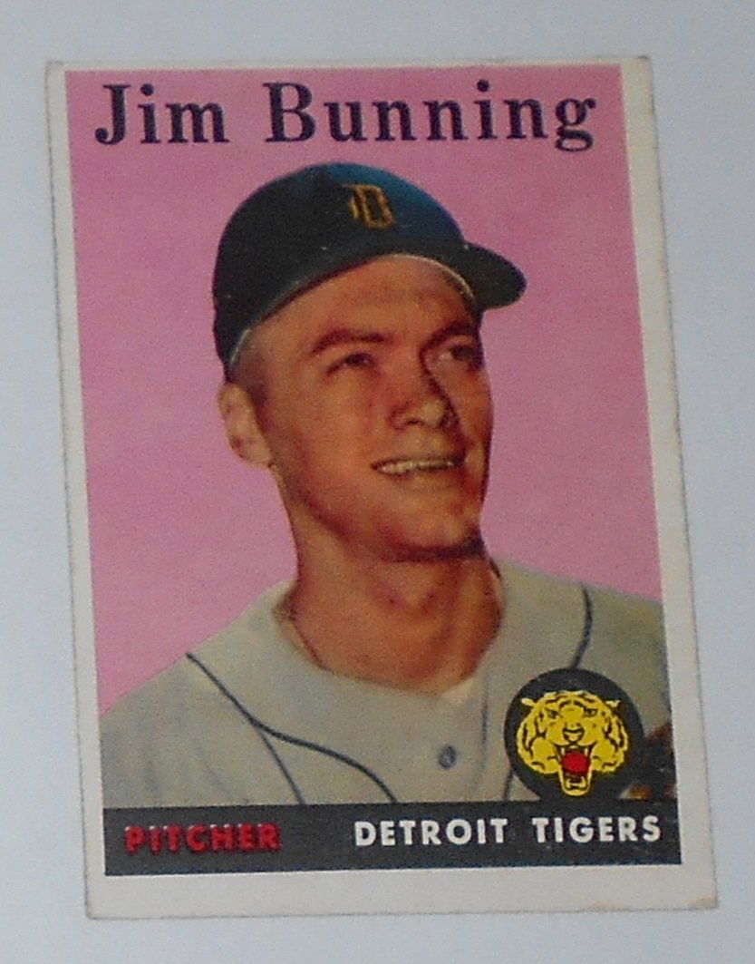 1958 Topps Jim Bunning: #115, HOF member, see photos.
