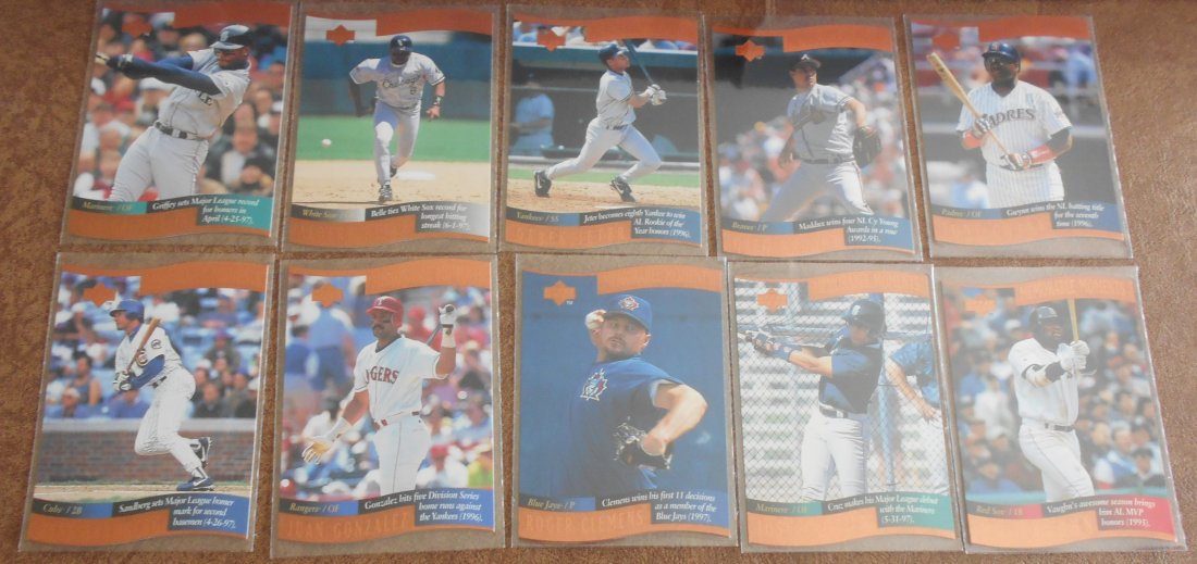 1997 Upper Deck Memorable Moments: 10 card set, see photos.