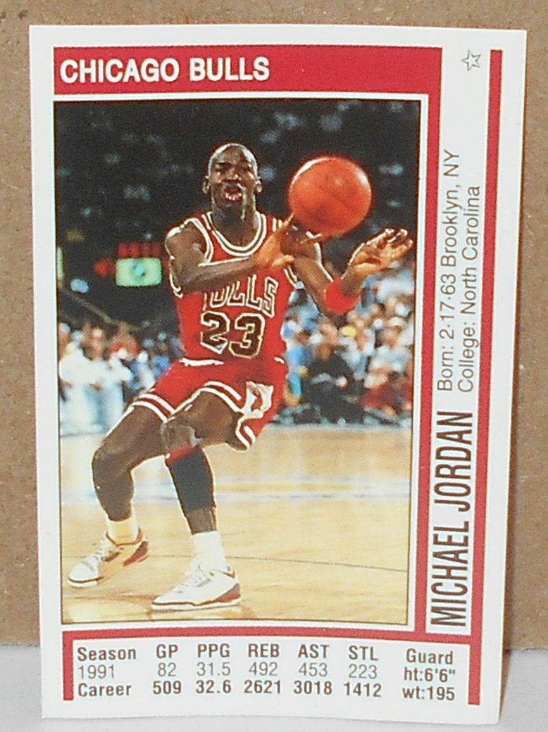 1991-92 Panini Sticker michael Jordan: #116, this is a sticker, see photos.