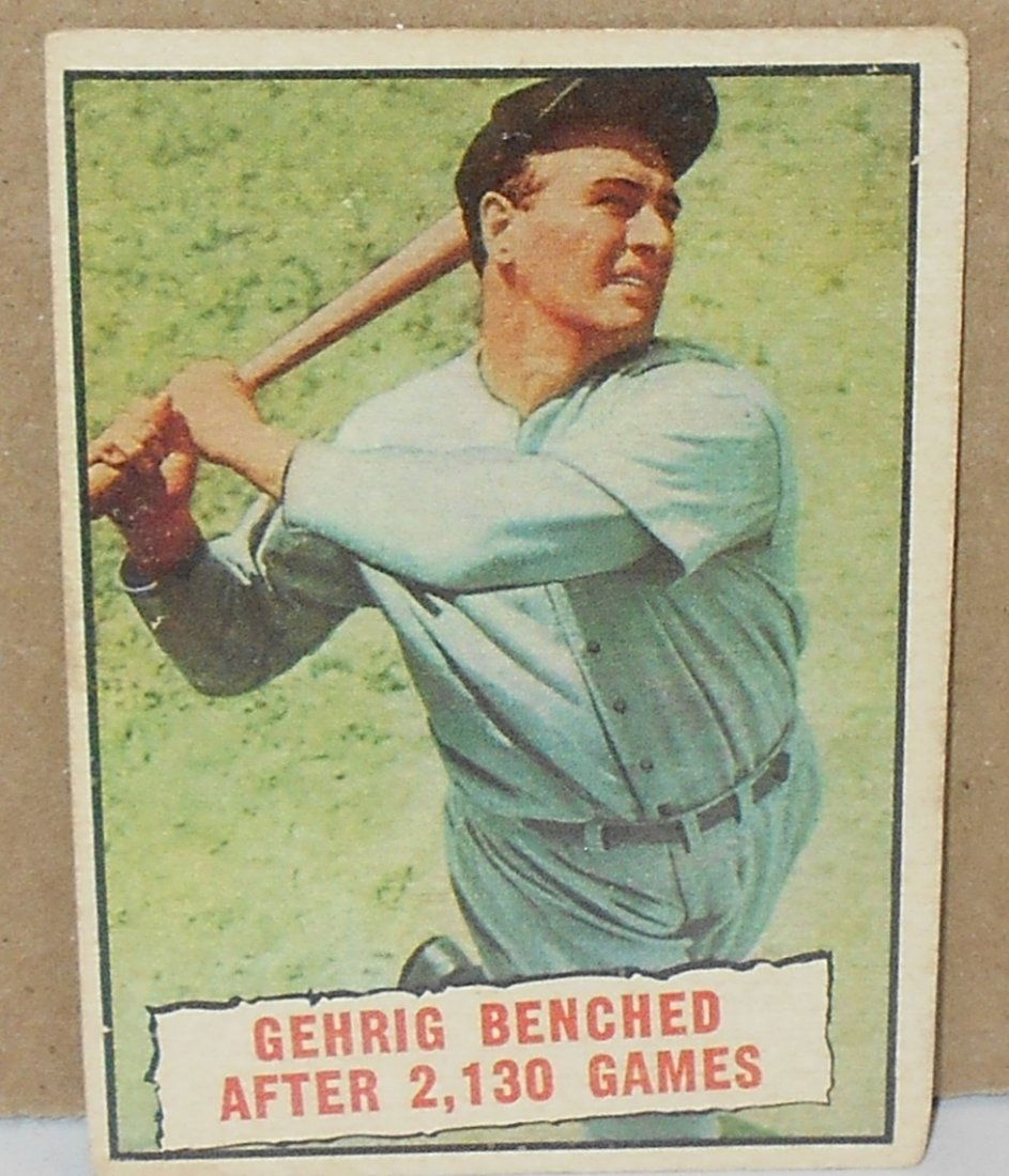1961 Topps Lou Gehrig: #405, Baseball thrills, see photos.