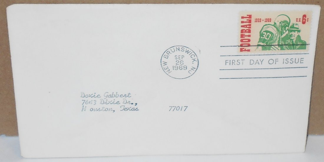 1969 First Day of Issue: 1869-1969 Football stamp, see photos.