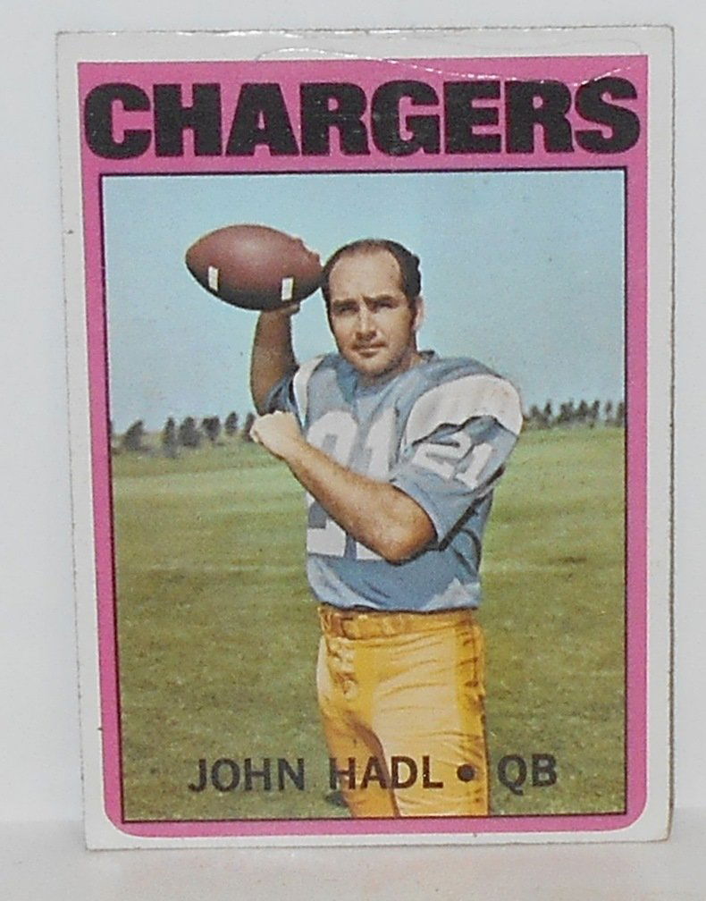 1972 Topps John Hadl: #15, see photos.