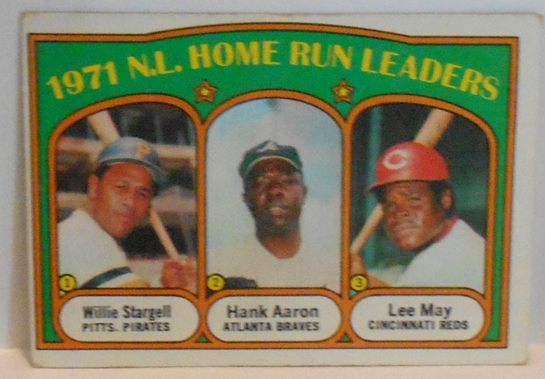 1972 Topps Home Run Leaders: #89, 1971 NL Home Run Leaders, see photos.