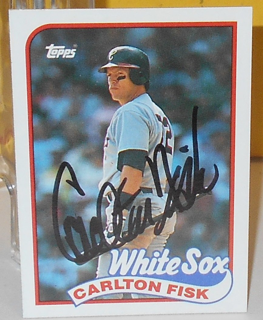 Carlton Fisk Autographed Card: No COA, consignor obtained, see photos.
