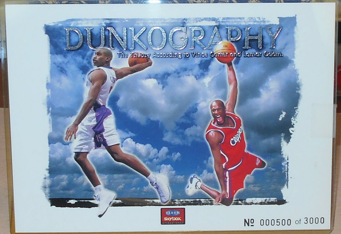1999 Fleer/Skybox Vince Carter & Lamar Odom: Limited edition, and #500 of 3000, over size card, see photos.