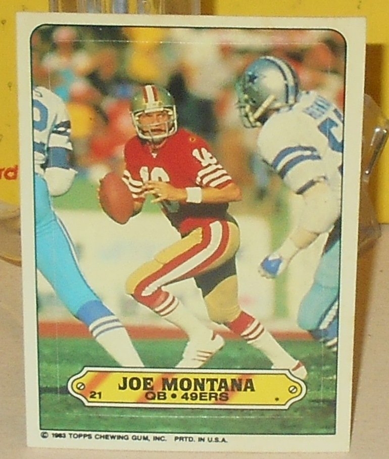 1983 Topps Sticker Joe Montana (1 of 2)