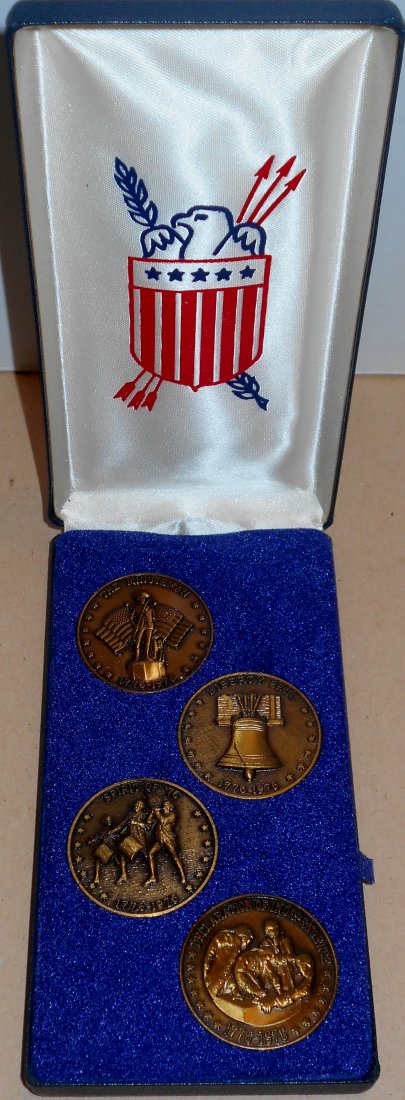 Bi-Centennial Coins: Four different, in box see photos.