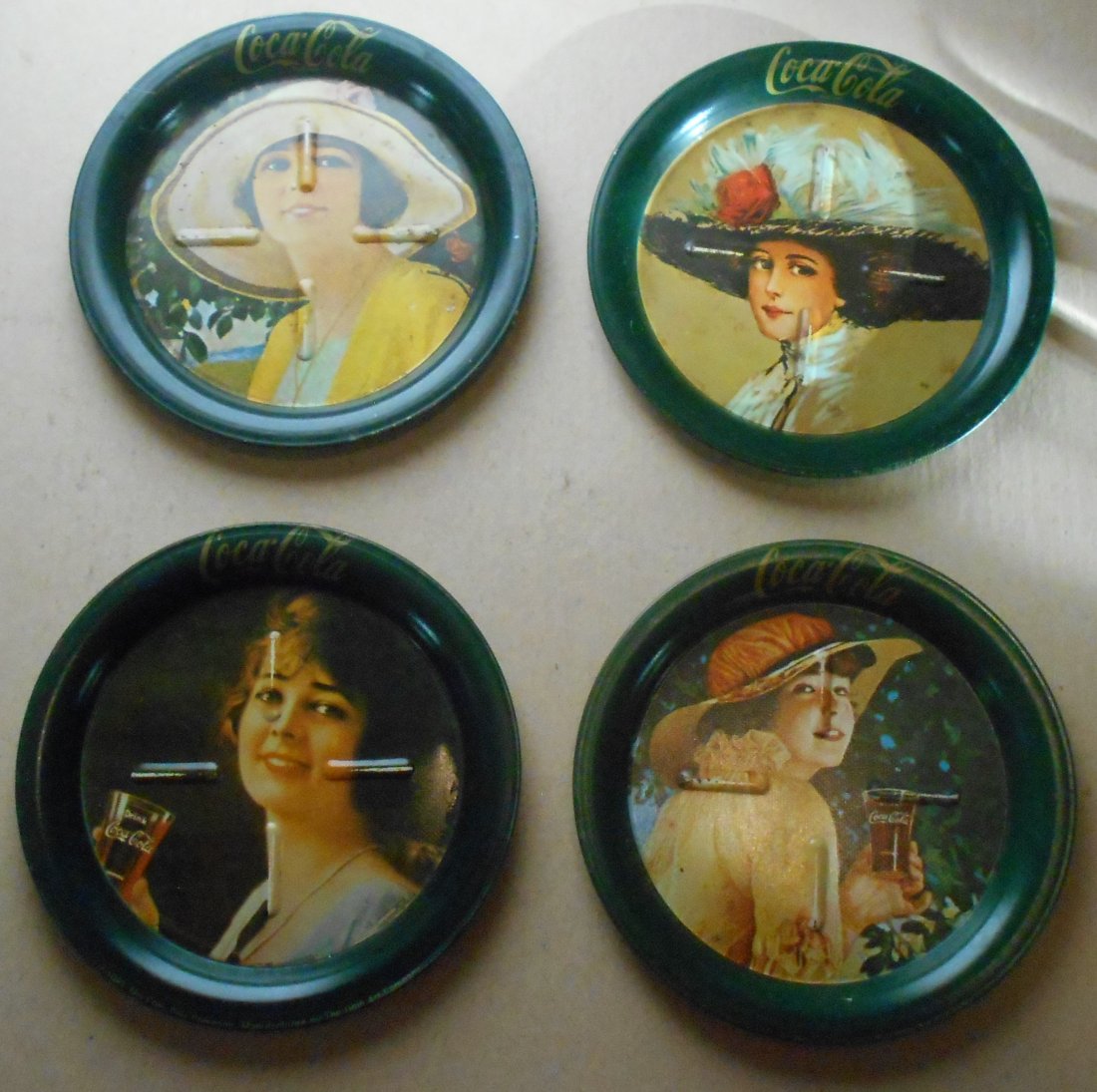 Coca-Cola Coasters: 1983, four different, see photos.