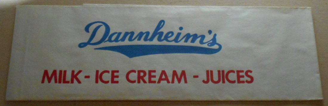 Dannheim's Milk- Ice Cream - Juices: Paper hat, double sided, see photos.