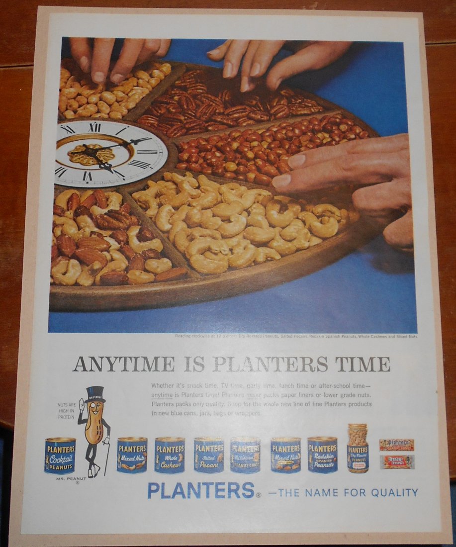Planters Nuts: Ad cut from Post, Life, or Look, great for framing, see photo.