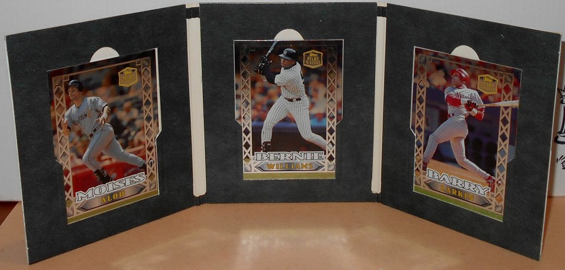 1999 Topps Stars "N Steel: Three metal cards in holder. Alou-Williams-Larkin, see photos.
