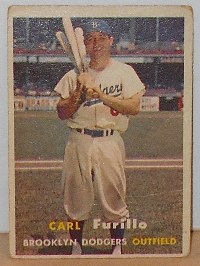 957 Topps Carl Furillo: #45, see photos.